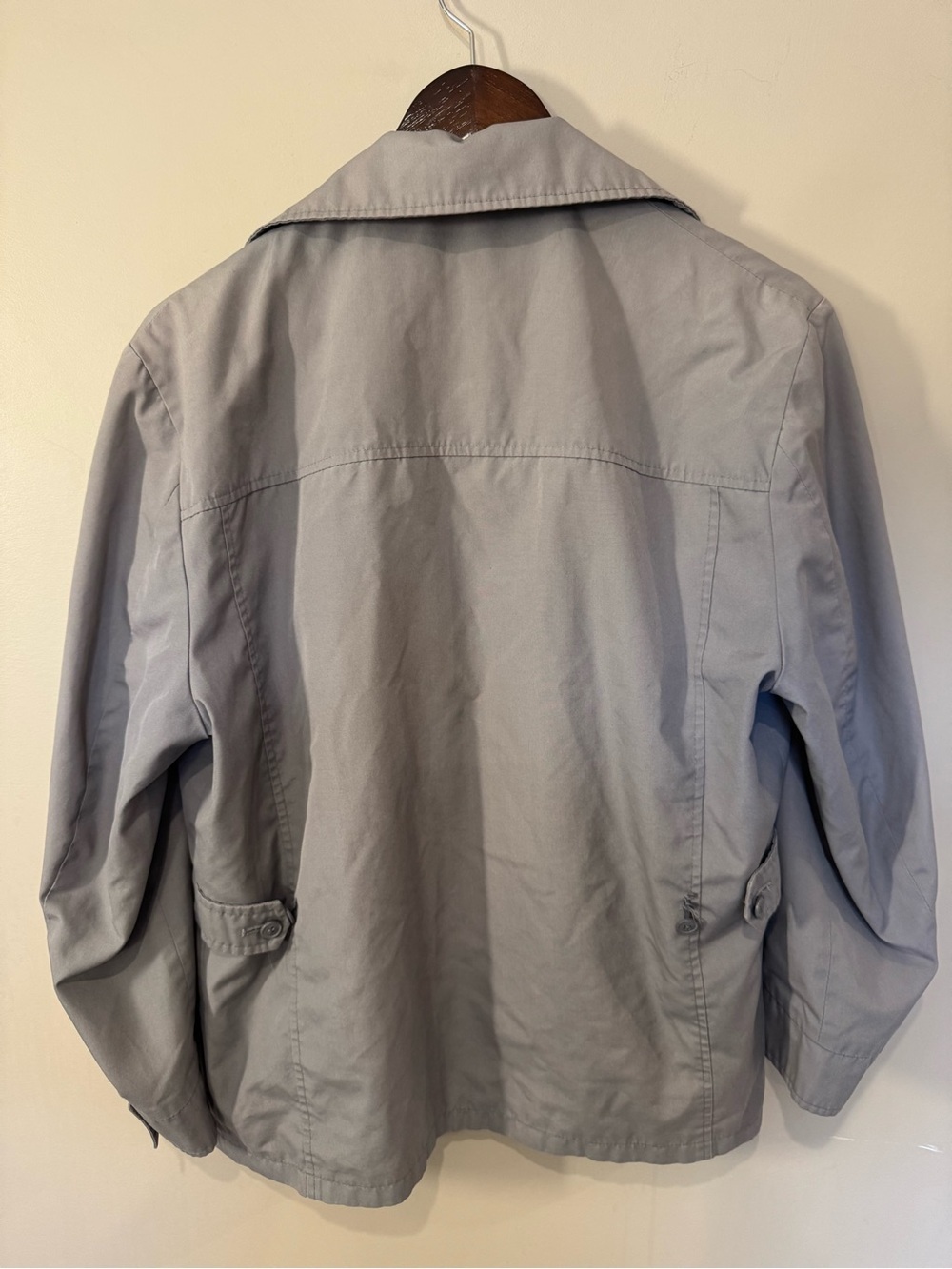 London Fog Light Gray Zip Utility Jacket - Picture 4 of 8